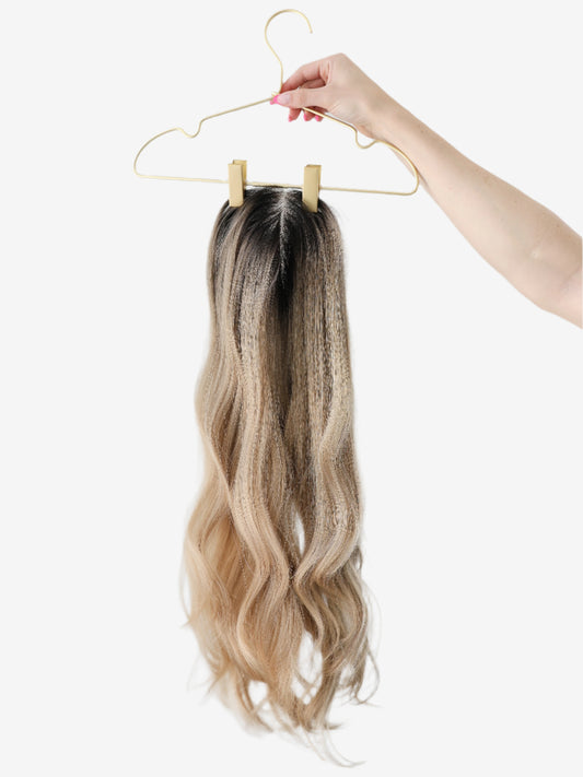 Iconic With Rooting | 22 inches | 7x7 Lace Human Hair Topper