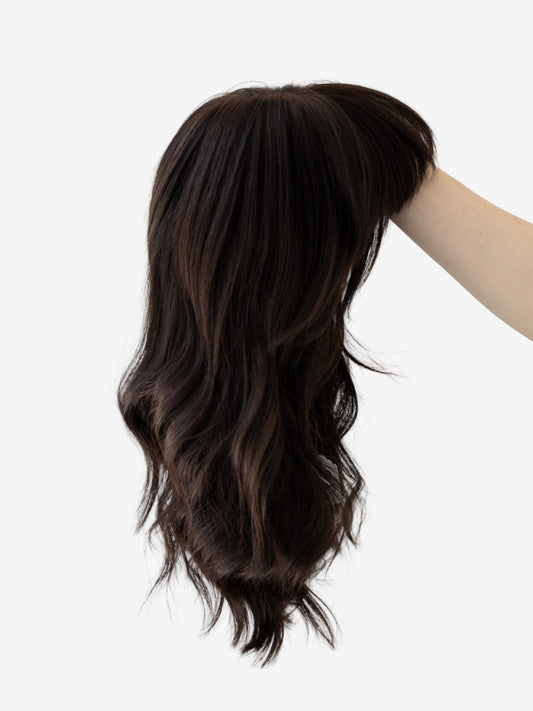 Thriving With Bangs | 18 inches | Small Glueless Human Hair Wig