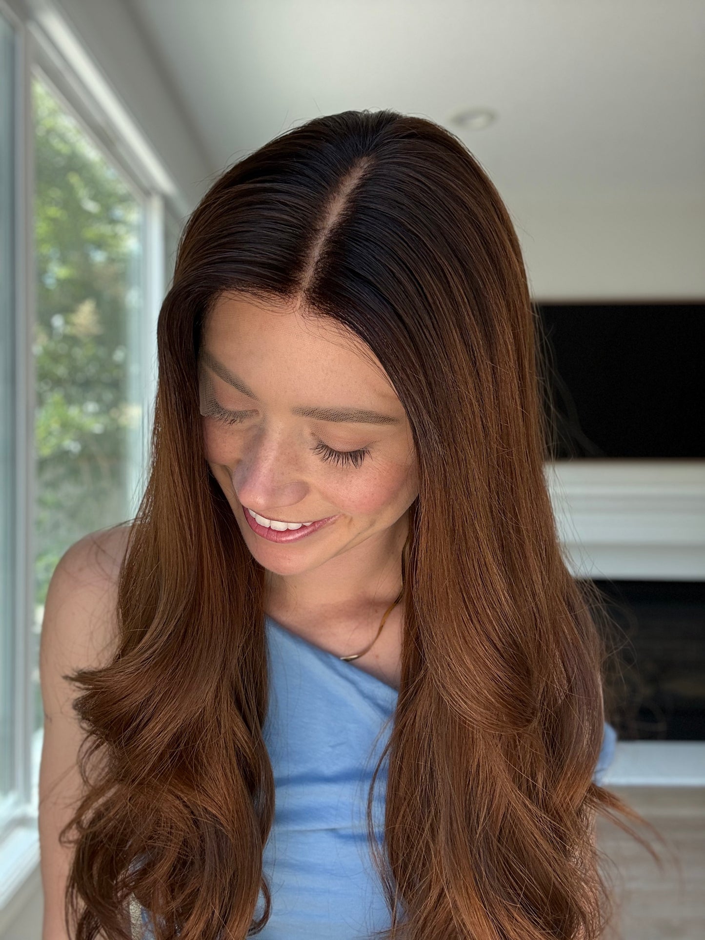 Cosmic With Rooting | 24 inches | Medium Glueless Human Hair Wig