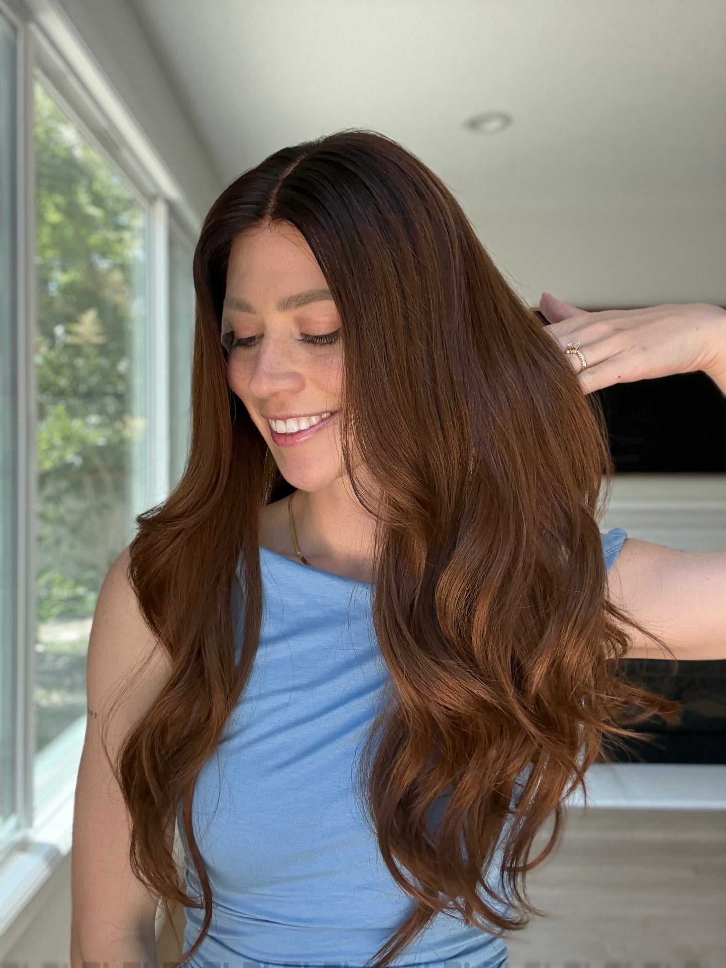 Cosmic With Rooting | 24 inches | Medium Glueless Human Hair Wig