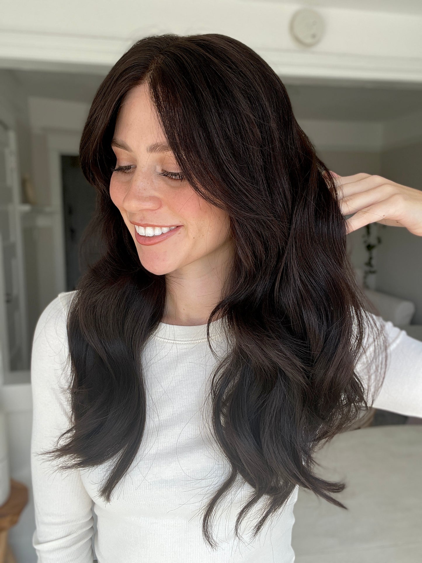Thriving With Curtain Bangs // 22 inches // Medium