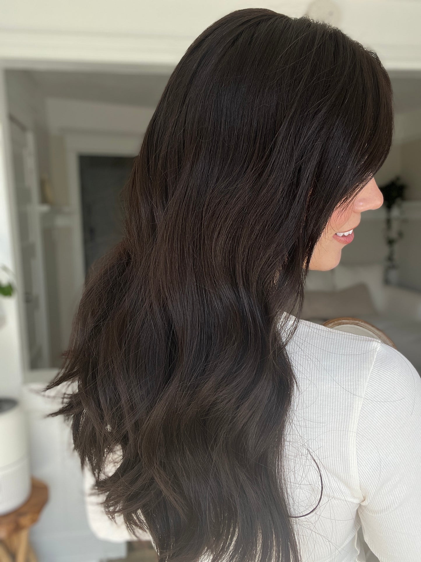 Thriving With Curtain Bangs // 22 inches // Medium