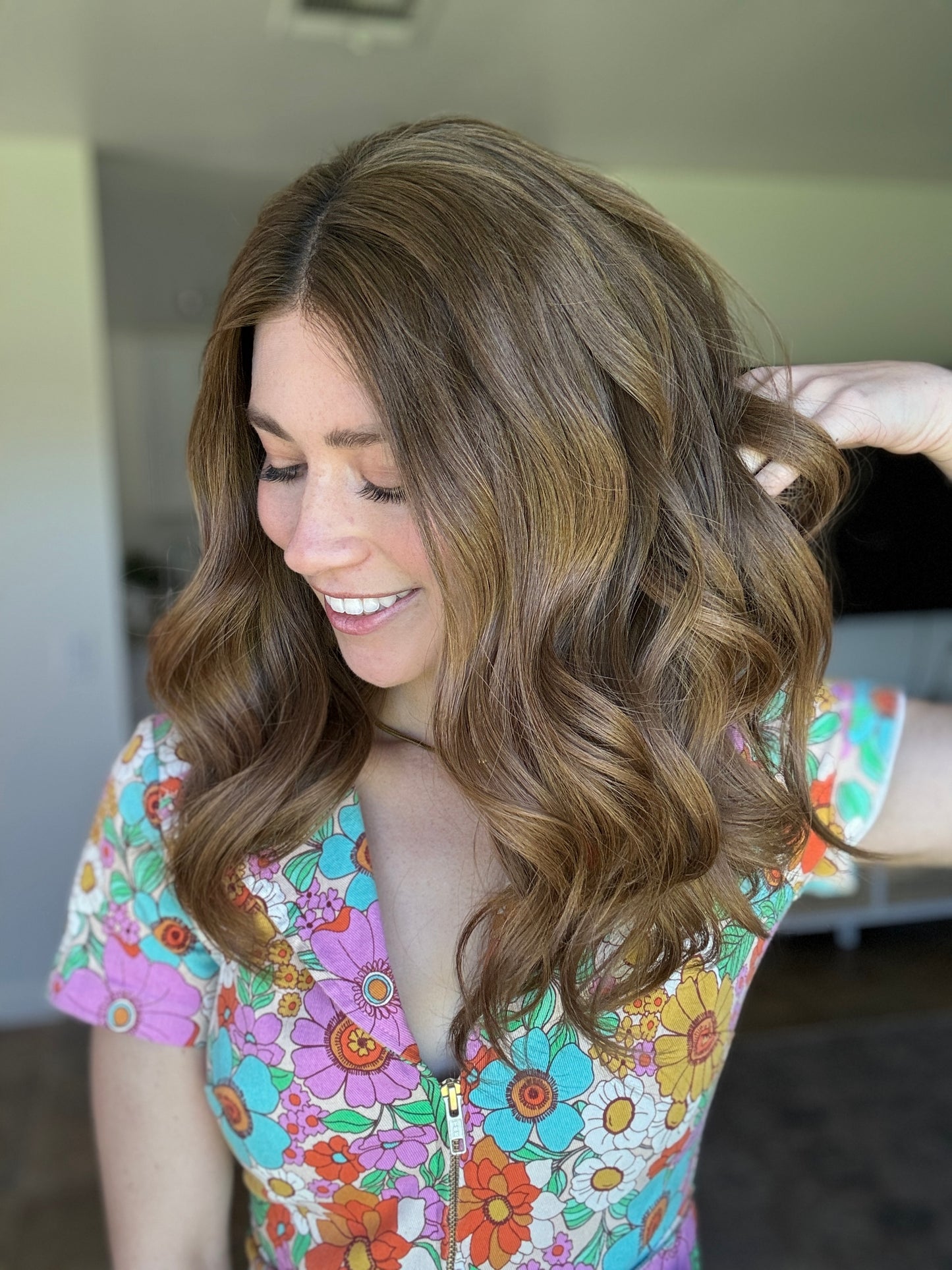 Joyful Wig With Rooting / 18 Inch Hair / Medium Wig Cap