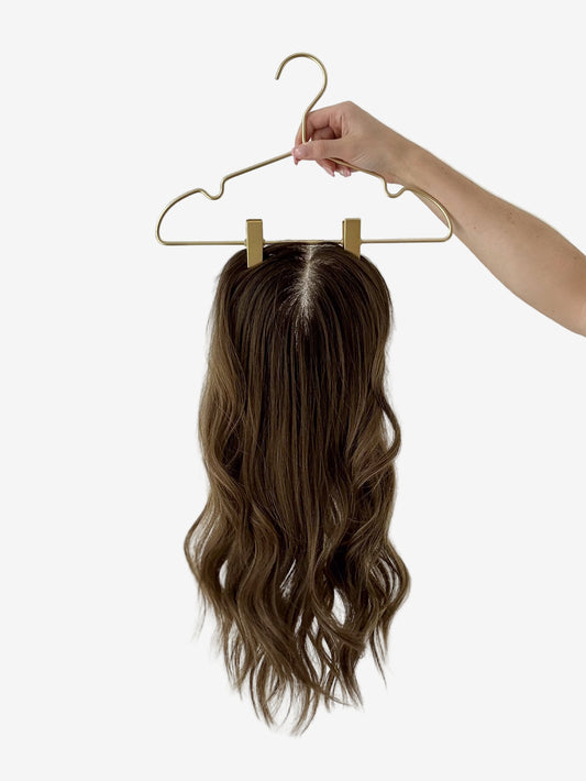 Dimensional Brunette | 20 inches | 8x8 Lace Human Hair Topper