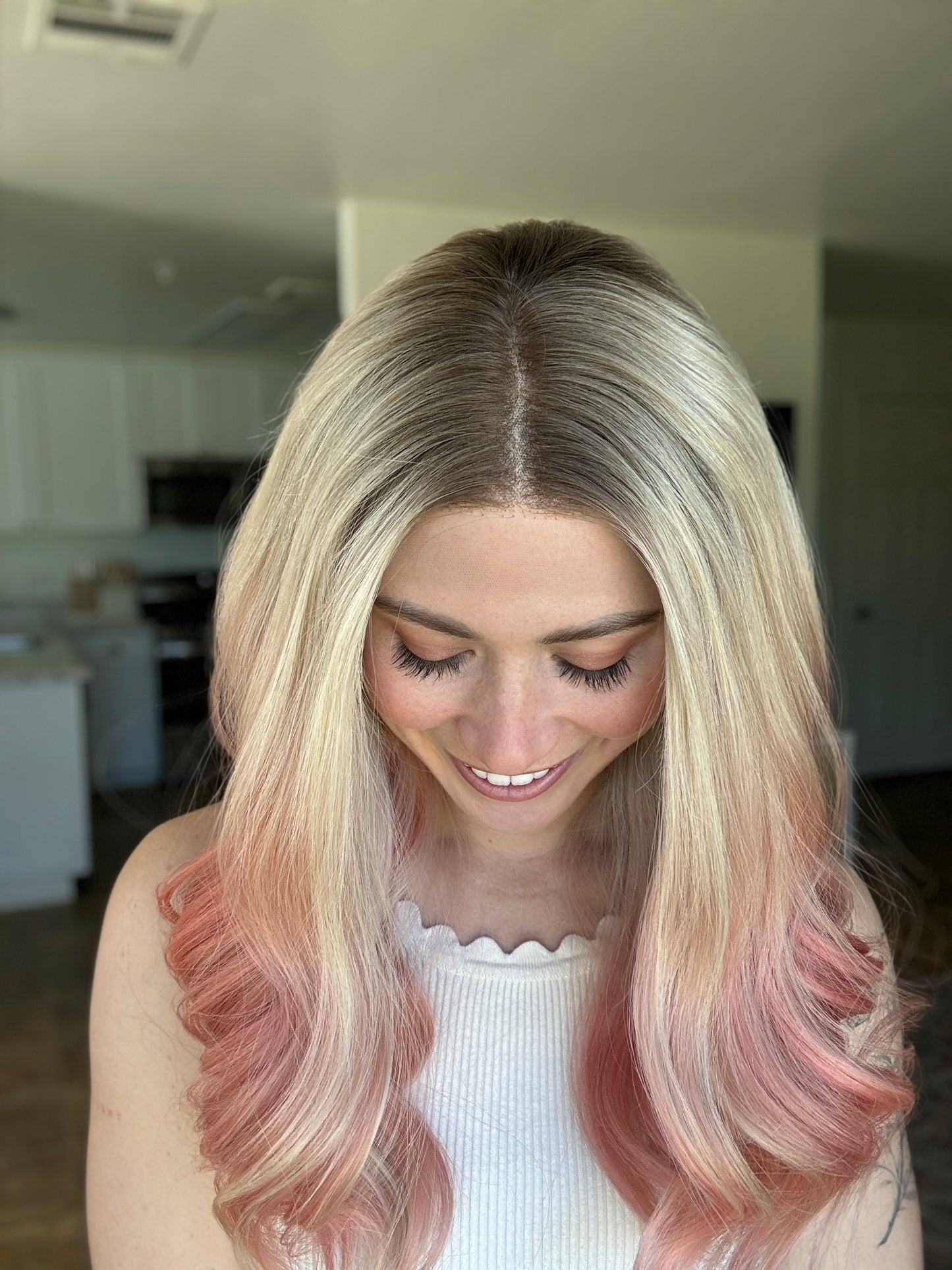 Peach Ombre // 22 inches // Medium
