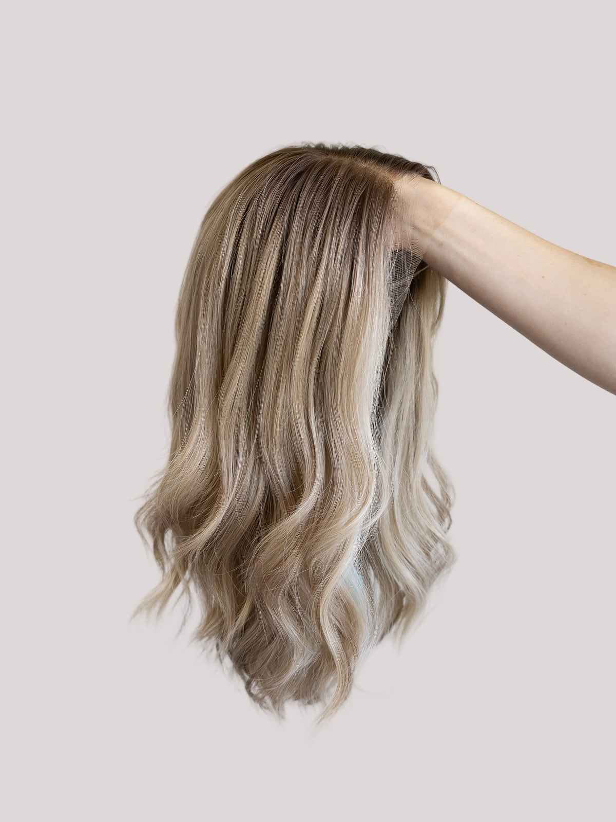 Golden With Rooting // Signature Wig // 16'' // Small