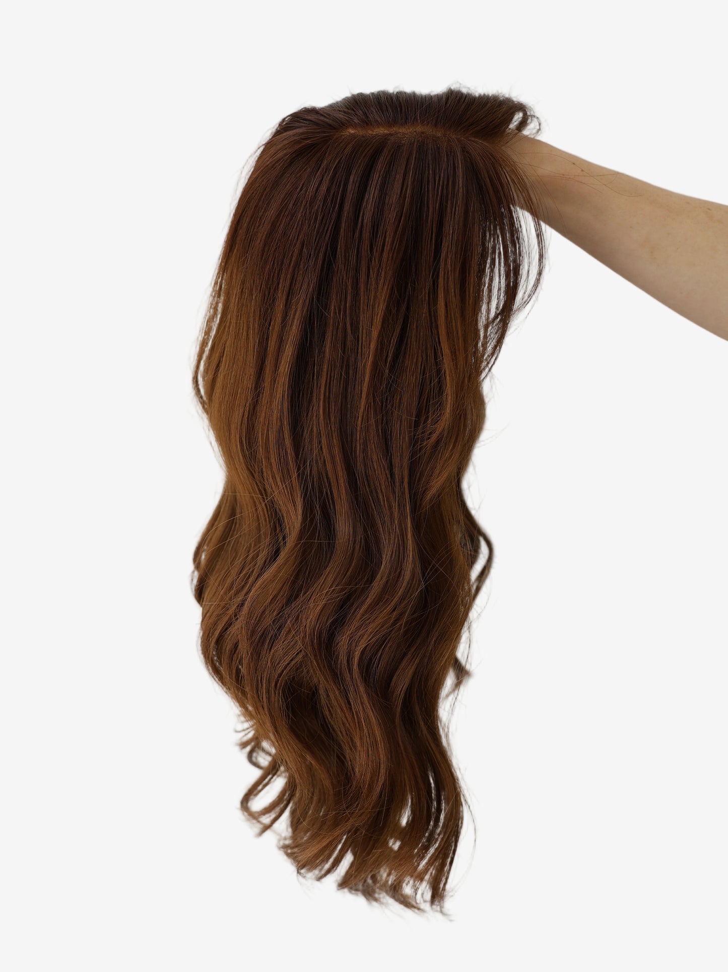 Cosmic With Rooting And Curtain Bangs | 20 inches | Medium Glueless Human Hair Wig