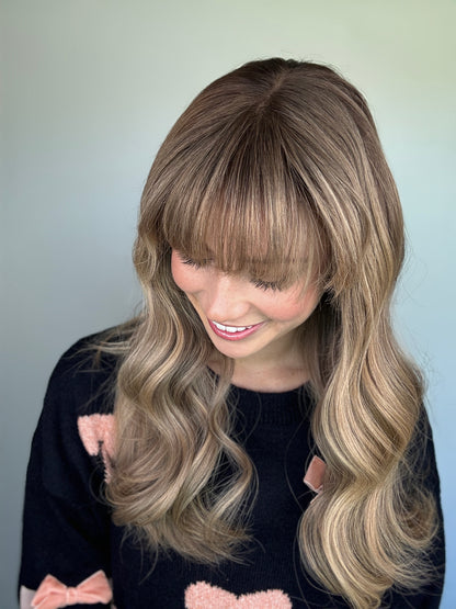 Custom Blonde With Bangs // 22 inches // Medium