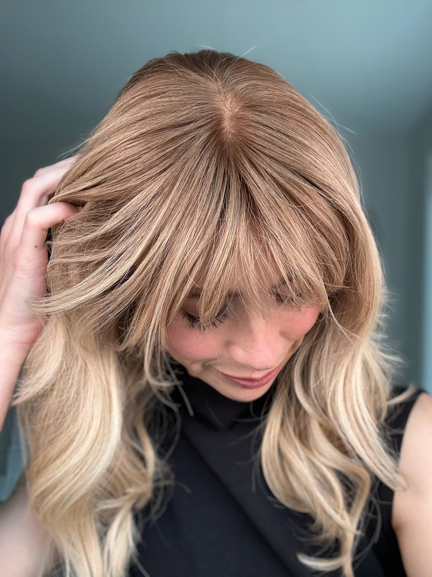 Victorious With Rooting and Bangs // 18 inches // Small Wig Cap