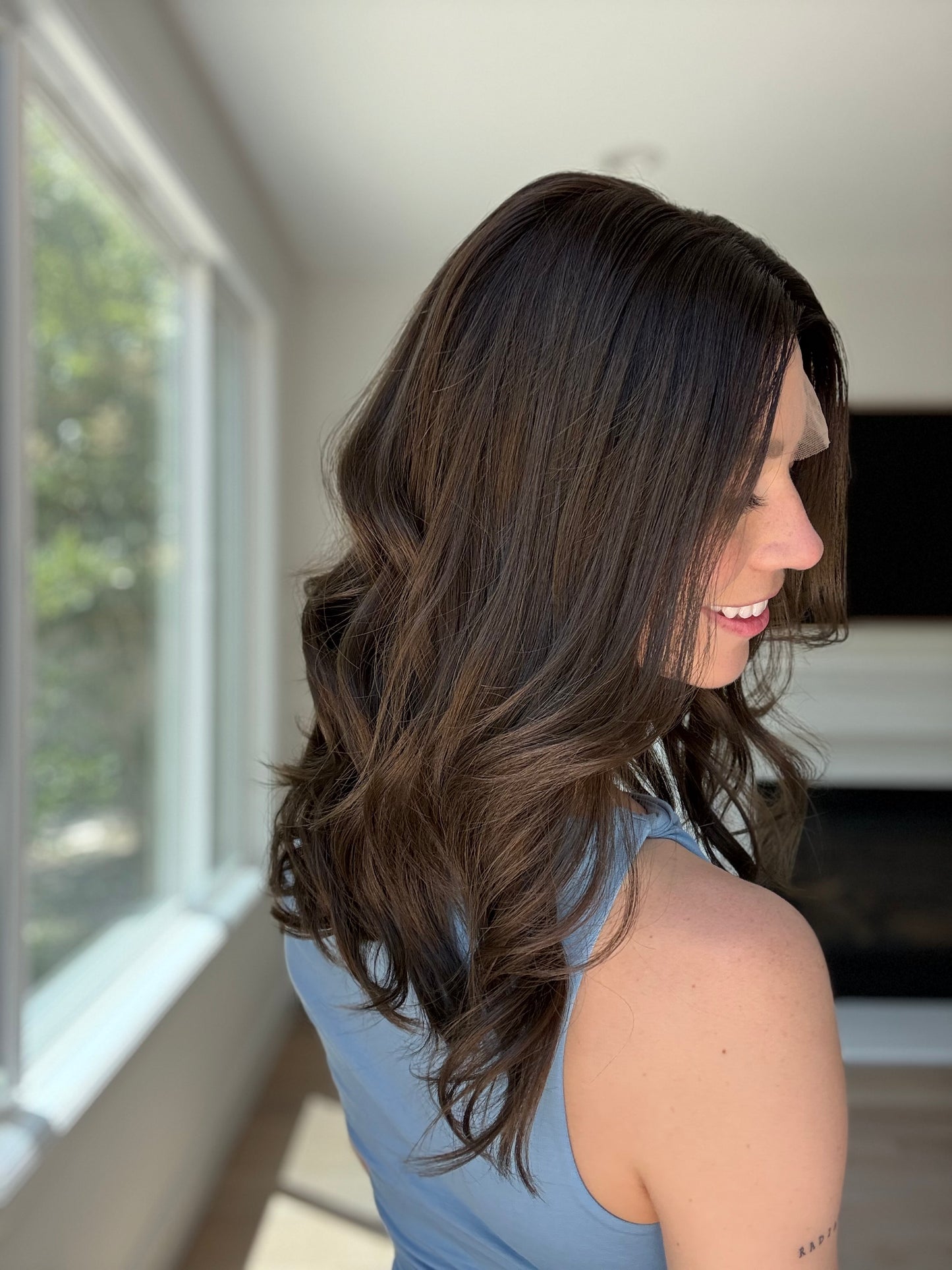 Timeless With Rooting | 18 inches | Small Glueless Human Hair Wig