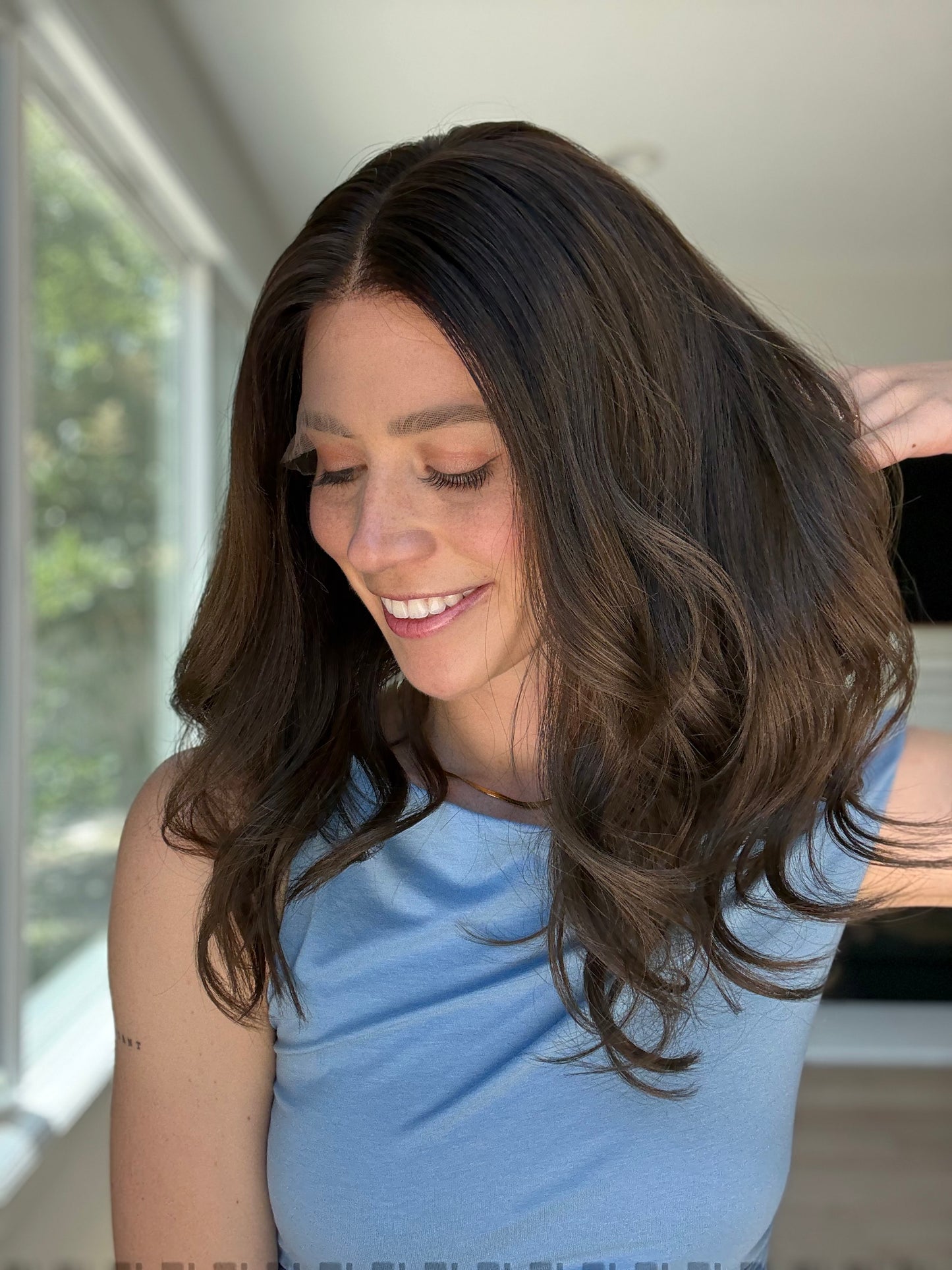 Timeless With Rooting | 18 inches | Small Glueless Human Hair Wig