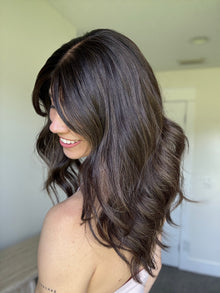 PRE-CUT LACE // Divine With Rooting & Curtain Bangs // Signature Wig // 18'' // XS-S
