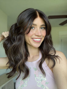 PRE-CUT LACE // Divine With Rooting & Curtain Bangs // Signature Wig // 18'' // XS-S