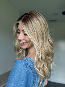Golden With Rooting // Signature Wig // 18'' // Small