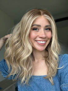 Golden With Rooting // Signature Wig // 18'' // Small