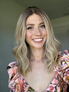 Golden With Rooting // Signature Wig // 16'' // Small