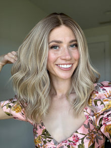Golden With Rooting // Signature Wig // 16'' // Small