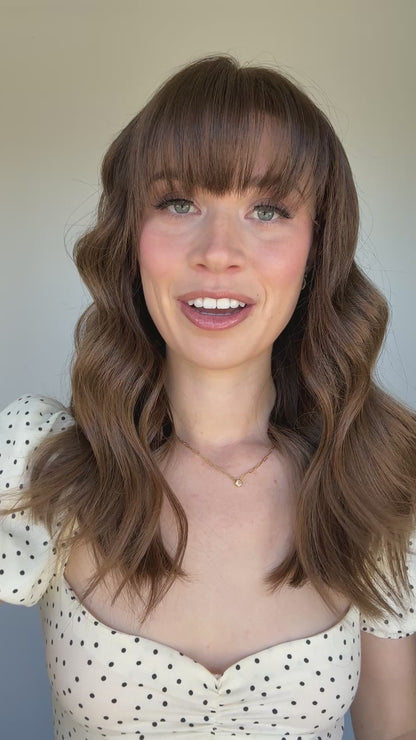 Neutral Brunette With Bangs // 20 inches // Small